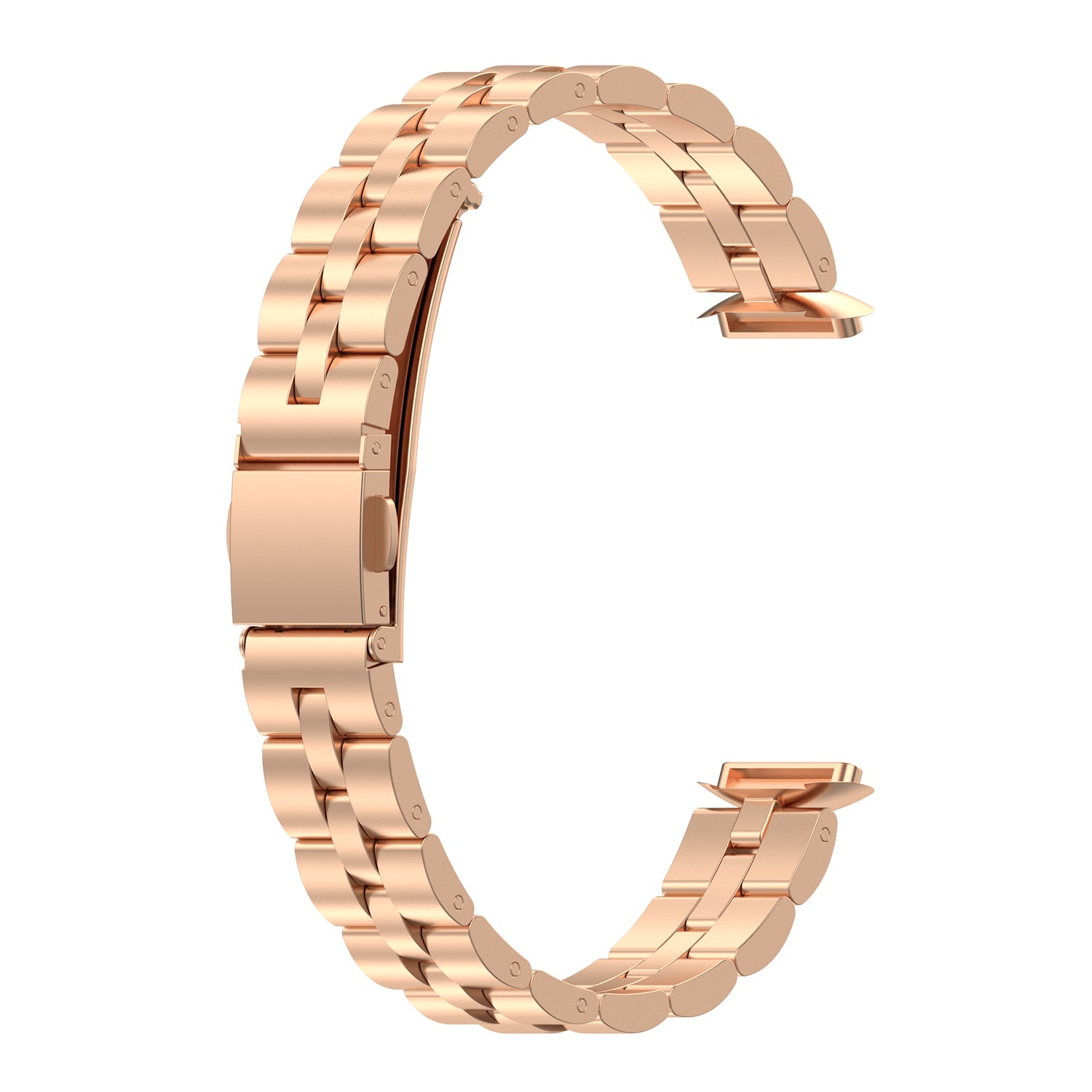 Urbånd i rustfrit stål 3 perler Nøjagtig skæreproces Udskiftningsarmbånd Armbånd til Fitbit Luxe Special Edition Urbånd i rustfrit stål 3 perler Nøjagtig skæreproces Udskiftningsarmbånd Armbånd til Fitbit Luxe Special Edition
